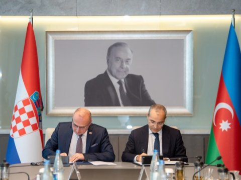 Mikayıl Cabbarov xorvatiyalı nazirlə görüşdü - FOTOLAR