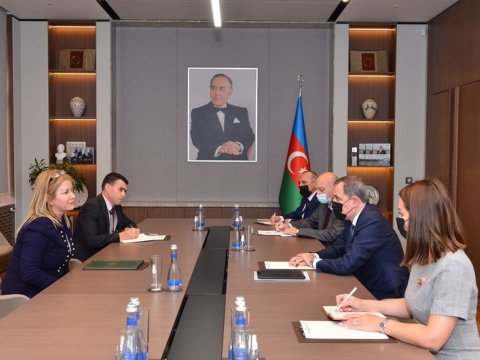 Ceyhun Bayramov səfirlə görüşdü