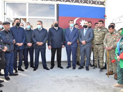 Goranboyda şəhidin məzarı ziyarət olunub