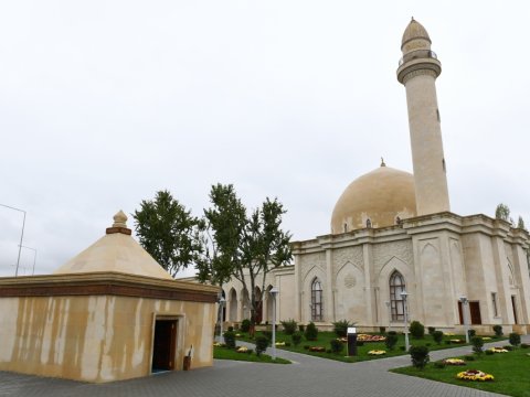 Pirsaat Baba ziyarətgah-məscid kompleksinin açılışı oldu – FOTO