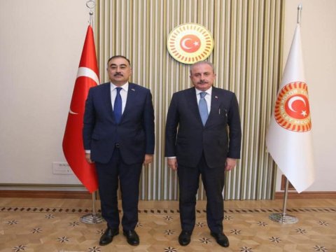 Mustafa Şentop Azərbaycan səfirilə GÖRÜŞDÜ