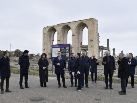 Estoniyalı parlamentarilər Ağdamda - FOTOLAR