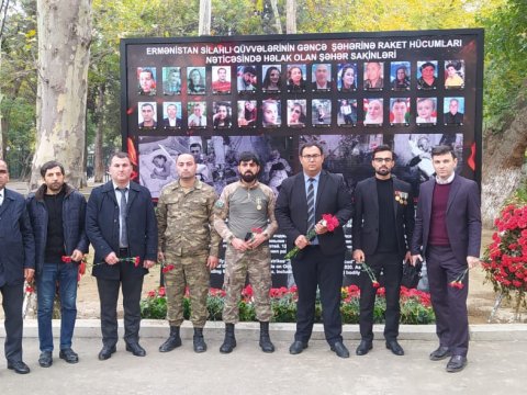 Hacıqabul ictimaiyyətinin nümayəndələri Gəncədə - FOTO