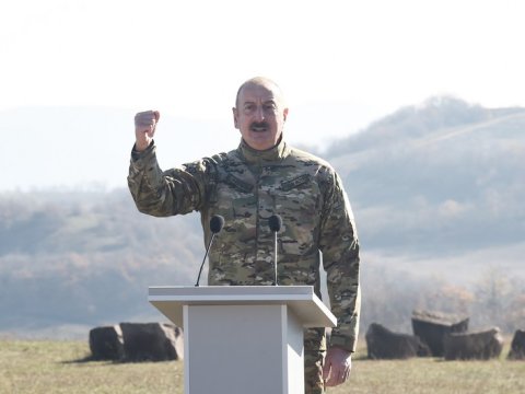 Prezidentin Şuşada hərbçilər qarşısındakı çıxışı - VİDEO