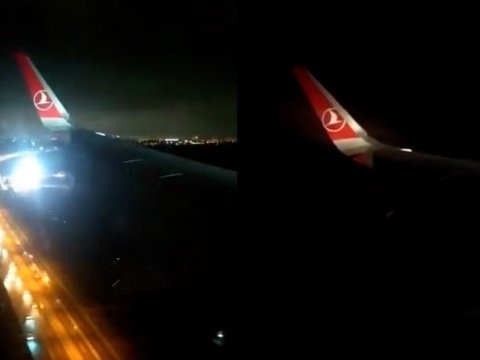 İstanbuldan Bakıya uçan təyyarə bir saat havada qaldı - VİDEO