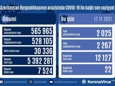 Daha 2025 yoluxma - 22 nəfər öldü