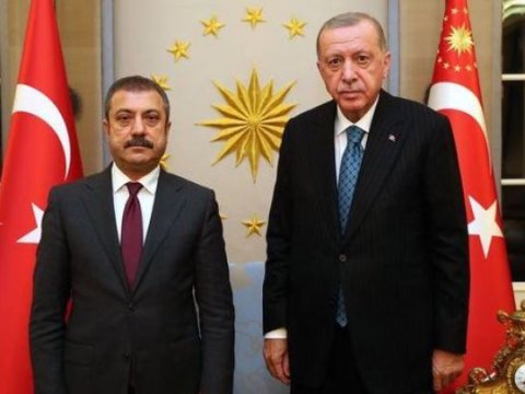 Ərdoğan Mərkəzi Bankın sədrilə görüşdü
