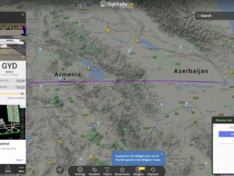 Daha bir təyyarə Ermənistanın hava məkanından Bakıya UÇUB