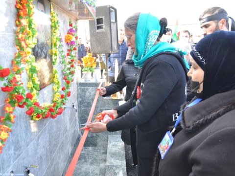 Şəhid bulağının açılışı olub