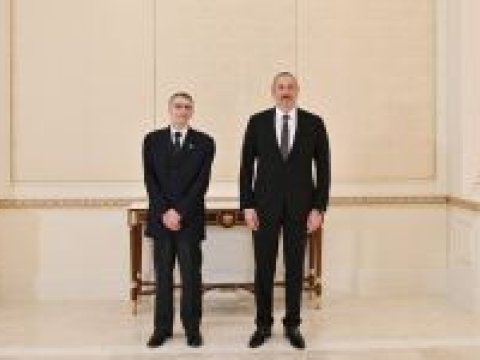 İlham Əliyev Nobel mükafatçısı Aziz Sancarı qəbul edib
