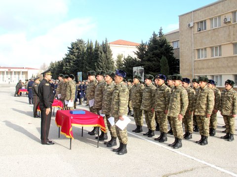 “Ehtiyat zabit hazırlığı kursu”nun buraxılış mərasimi - VİDEO