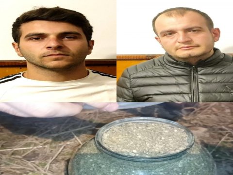 Astarada torpağa basdırılmış narkotik aşkarlandı