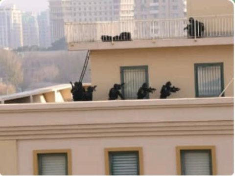 Təhlükəsizlik qüvvələri İsrailin Bakıdakı səfirliyində - FOTOLAR