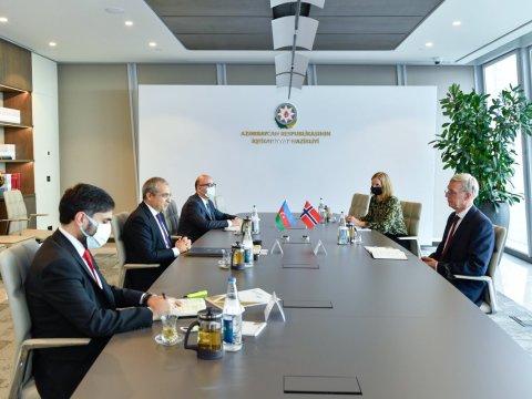 Mikayıl Cabbarov Norveçin Azərbaycandakı səfiri ilə görüşüb