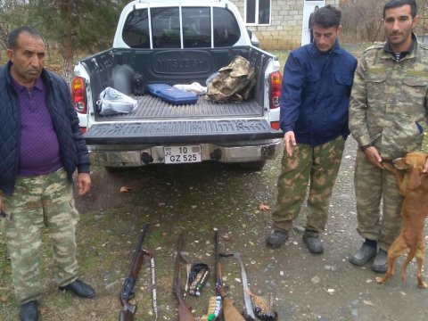 Qanunsuz ov edənlər saxlanıldı