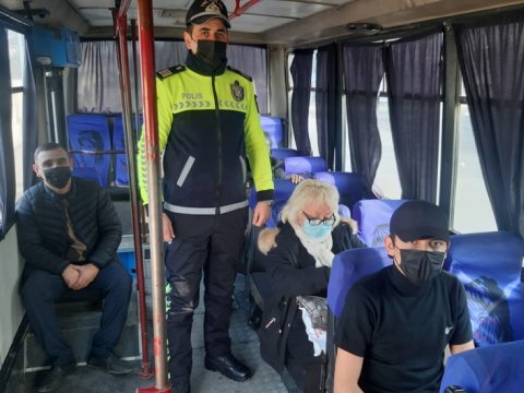 Avtobuslarda maska REYDİ