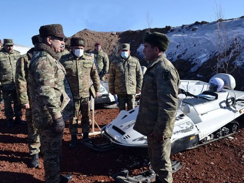 Nazir Kəlbəcər və Laçında hərbi tapşırıqlar verdi - VİDEO