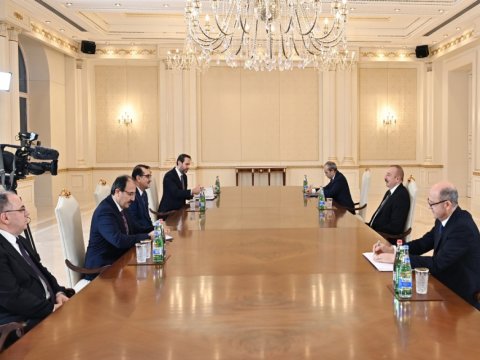 Türkiyəli nazir İlham Əliyevin qəbulunda