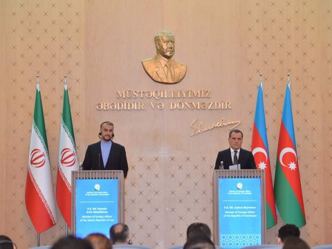 Azərbaycan və İran XİN başçıları mətbuat konfransı keçirir - VİDEO