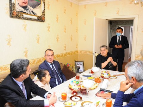 Naftalanda Şəhid ailələri ziyarət edilib
