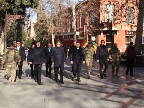 Gəncədə şəhid ailələri diqqətdə saxlanılır - Fotolar