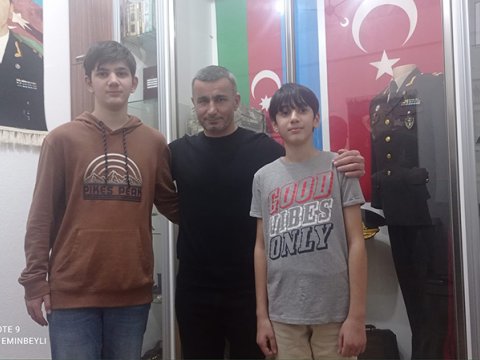 Qurban Qurbanov Polad Həşimovun oğulları ilə görüşdü - FOTOLAR