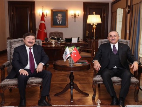 Mövlud Çavuşoğlu TÜRKSOY-un Baş katibi ilə görüşdü