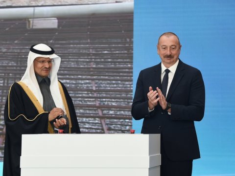 İlham Əliyev təməlqoyma mərasimində - FOTOLAR