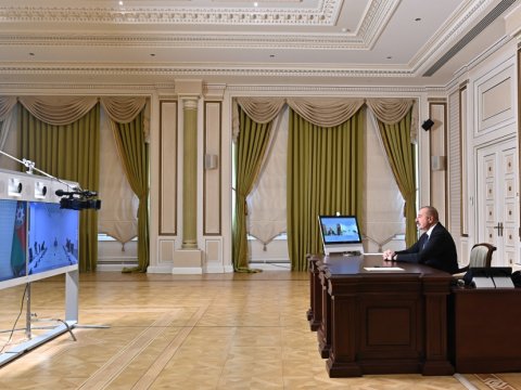 İlham Əliyev parlament sədrini onlayn qəbul etdi