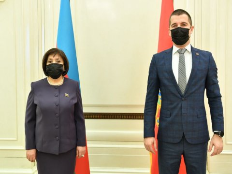 Sahibə Qafarova monteneqrolu həmkarı ilə GÖRÜŞDÜ