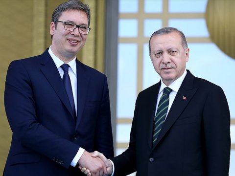 Vuçiç Türkiyəyə getdi - Prezidentlər görüşür