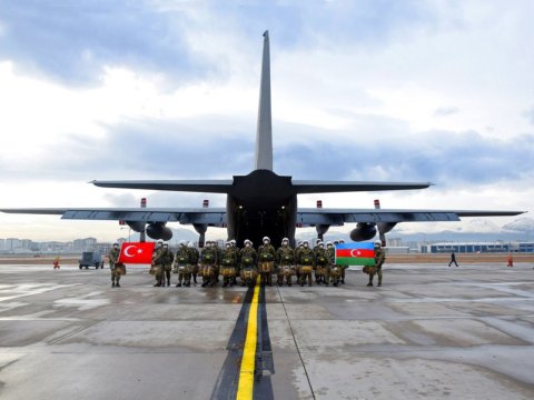 Hərbçilərimiz Türkiyədə təlimlərə qatıldılar - FOTO