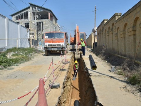Badamdarda yeni içməli və tullantı su şəbəkələri yaradılır