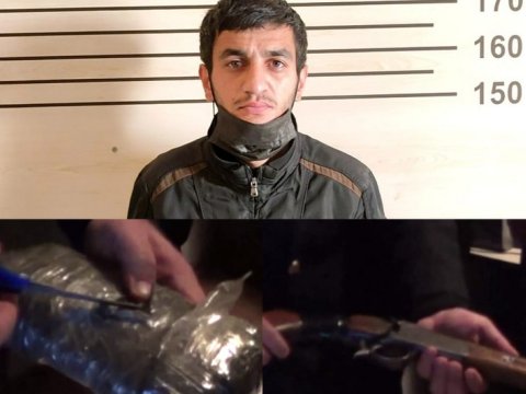 Üzərində narkotik və silah gəzdirən şəxs SAXLANILDI