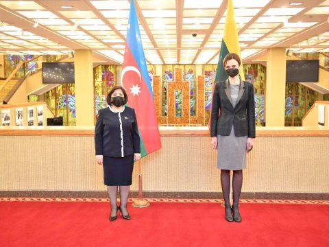 Sahibə Qafarova litvalı həmkarı ilə görüşdü - FOTO