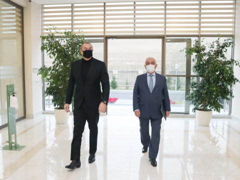 Prezident “Qobu” stansiyasının açılışında - FOTOLAR