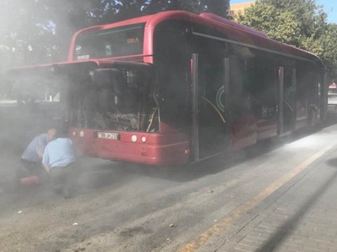 Bakıda avtobusda qorxulu anlar yaşandı