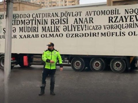 TIR sürücülərinin bağladığı yol açıldı - VİDEO+FOTOLAR - YENİLƏNİB