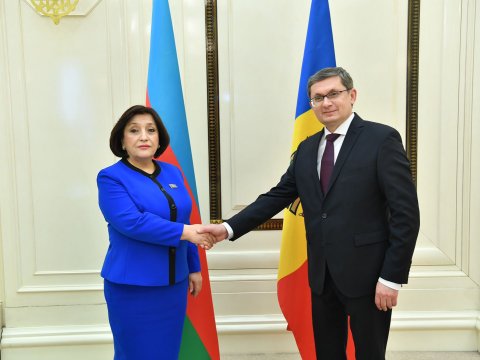 Sahibə Qafarova moldovalı spikerlə görüşdü - FOTO