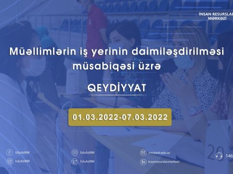 Müəllimlərin nəzərinə: Qeydiyyat vaxtı məlum oldu