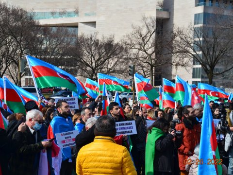 Vaşinqtonda Ümumamerika Xocalı mitinqi - FOTOLAR