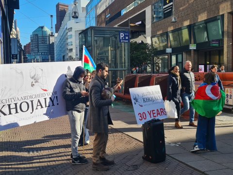 Haaqada Xocalı aksiyası