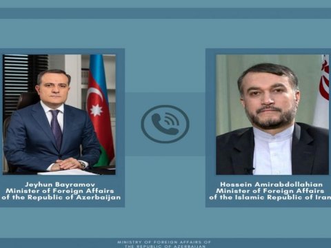 Ceyhun Bayramov iranlı həmkarı ilə Ukraynanı müzakirə etdi