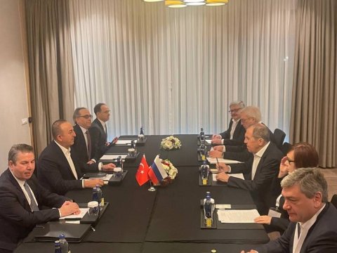 Lavrov Antalyada Çavuşoğlu ilə GÖRÜŞDÜ