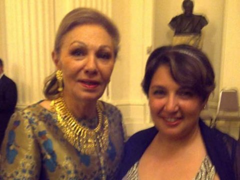 Azərbaycanlı jurnalist İran şahının arvadı ilə FOTOSUNU paylaşdı - VİDEO