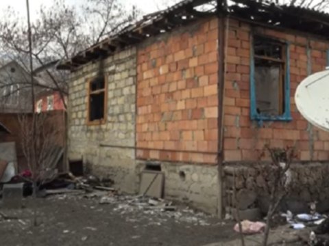 Vətən müharibəsi qazisinin evi yandı - VİDEO