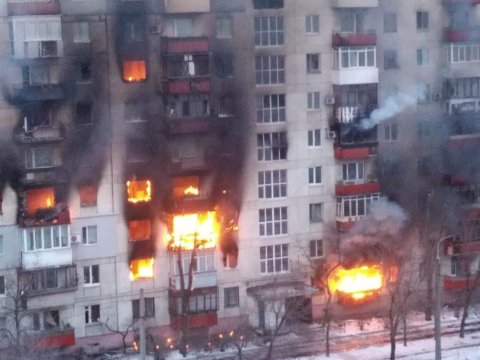Lisiçansk ağır artilleriyadan atəşə tutulub