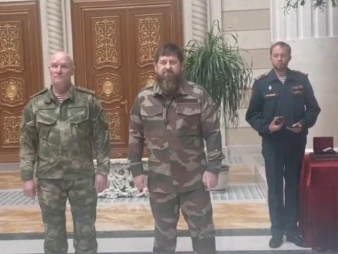 Kadırovun general kimi ilk görüntüsü - VİDEO