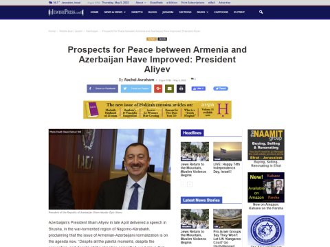ABŞ mətbuatında Azərbaycanla Ermənistan münasibətlərindən bəhs edilib