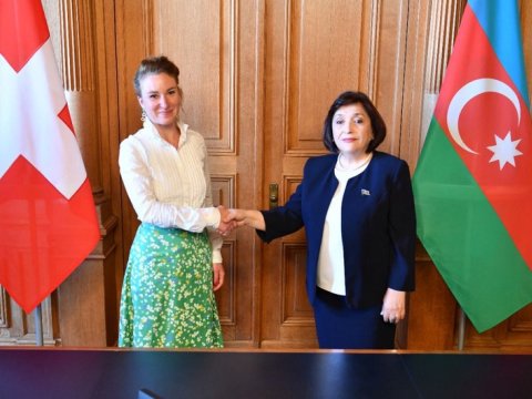 Sahibə Qafarova isveçrəli həmkarı ilə görüşdü